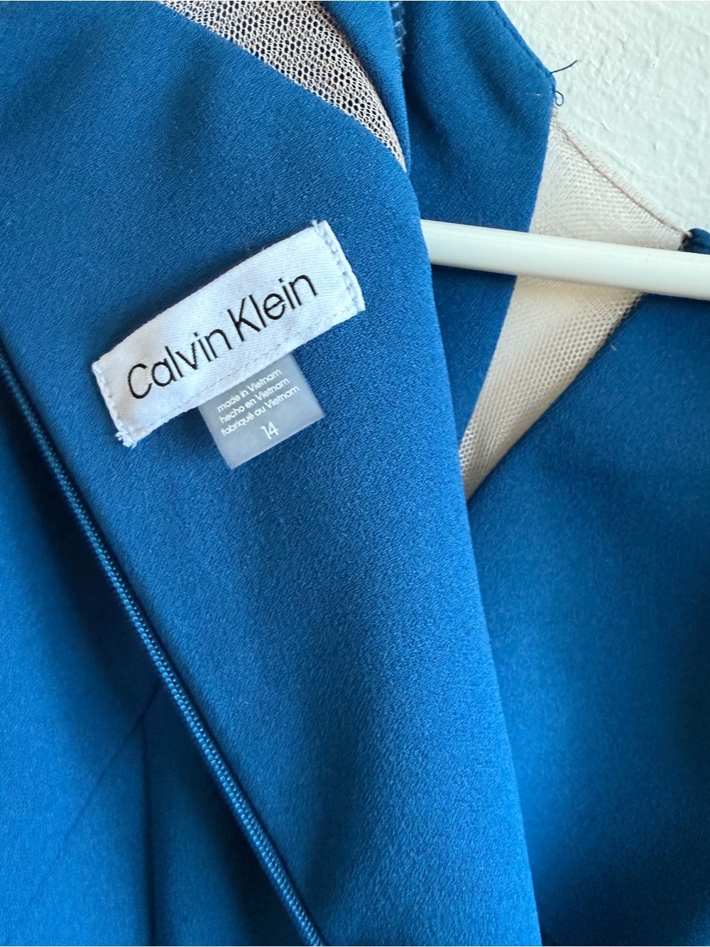 Calvin Klein Teal Short Sleeve Sheath Dress - Picture 4 of 5
